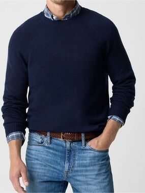 ✨J. Crew Men's Navy Crewneck Sweater Size S